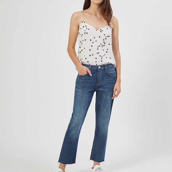 Equipment Layla Silk Cami, Size S, Bright White Star Print - Picture 2 of 12